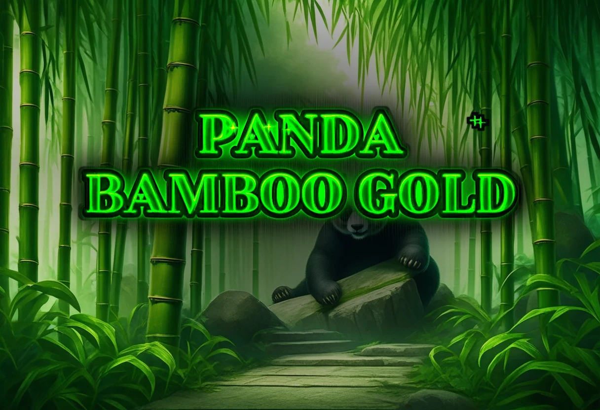 Panda Bamboo Gold background
