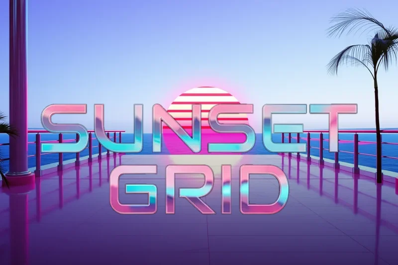 SUNSET GRID background
